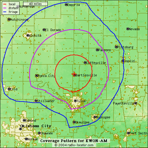 KWON coverage map